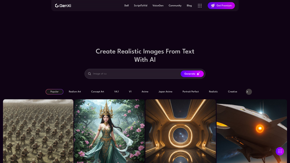 GenXi - Create Realistic Images and Videos From Text With AI