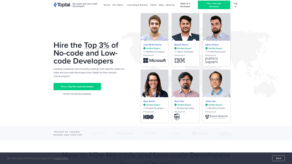 Hire Freelance No-Code Developers in 48 Hours - Toptal®