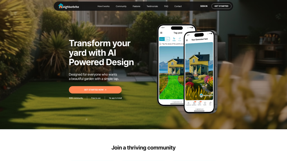 Neighborbrite - Free AI Landscape Design Inspiration