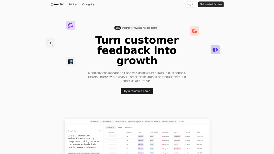 Nectar - Customer Insights for PLG Teams